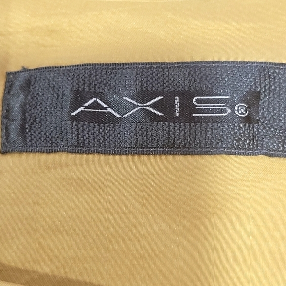 100% Silk Large Men's Gold Dress Shirt Pockets Office Party VCAY - Picture 8 of 11